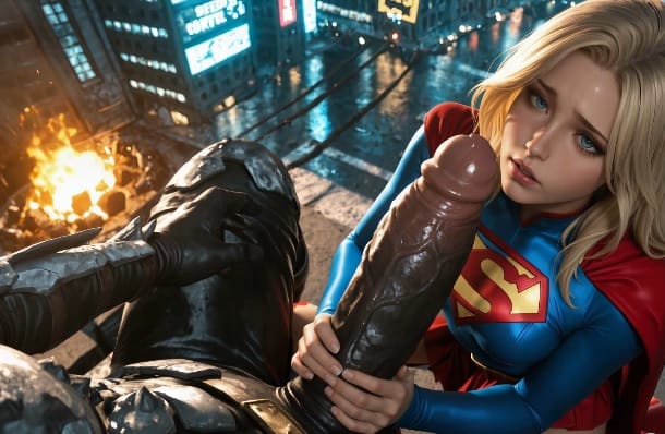 Supergirl gives up her pussy to save the city